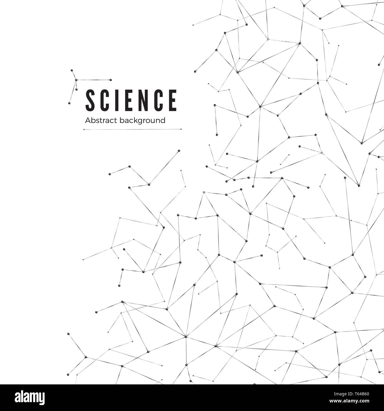 La scienza abstract background. Grande per la visualizzazione di dati. Struttura molecolare. Illustrazione Vettoriale Illustrazione Vettoriale