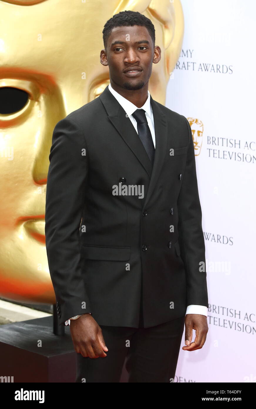 Londra, Regno Unito. 28 apr, 2019. Malachia Kirby presso il British Academy (BAFTA) Tv Craft Awards presso il birrificio, Chiswell Street Credit: SOPA Immagini limitata/Alamy Live News Foto Stock