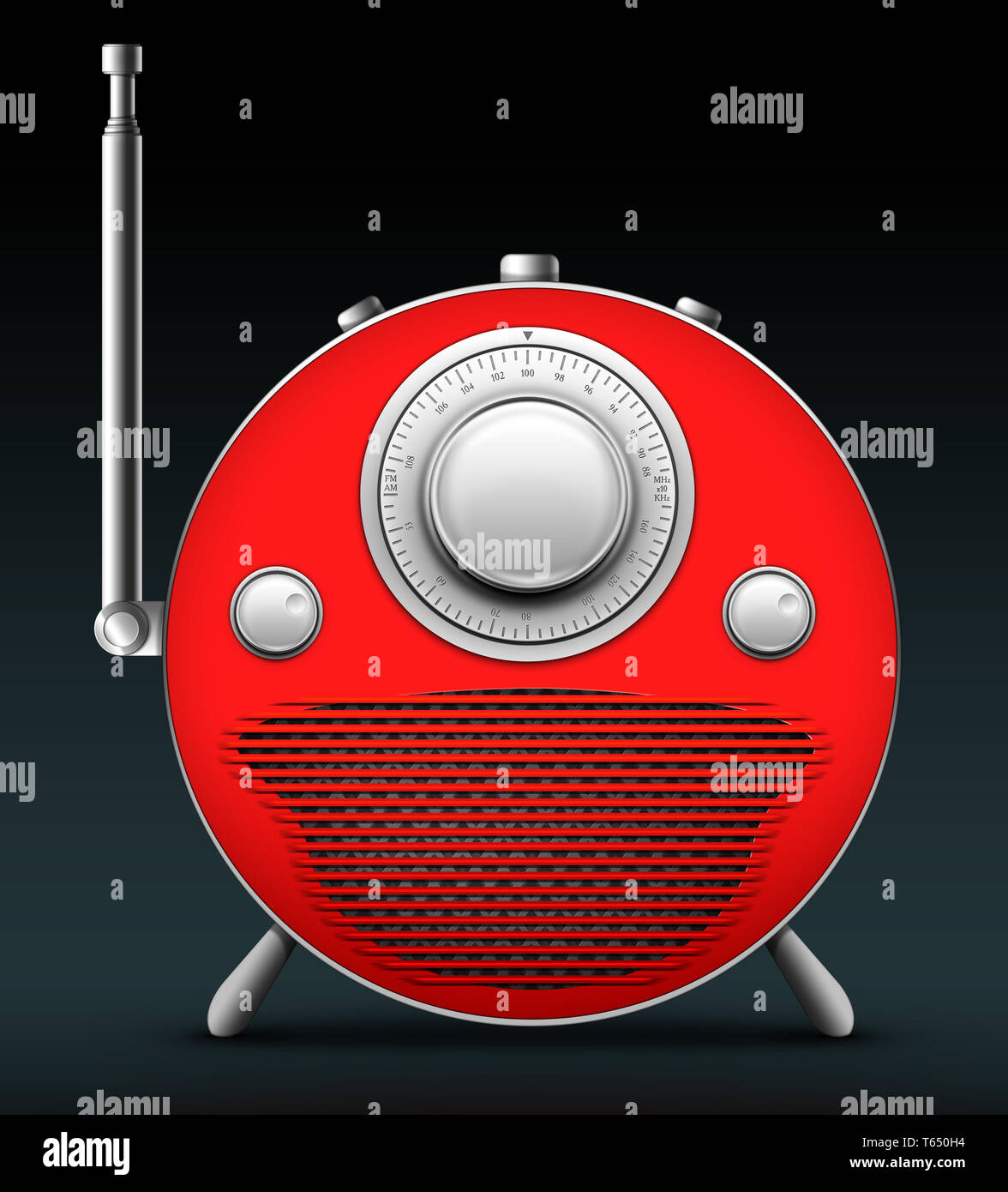 Radio rosso Foto Stock