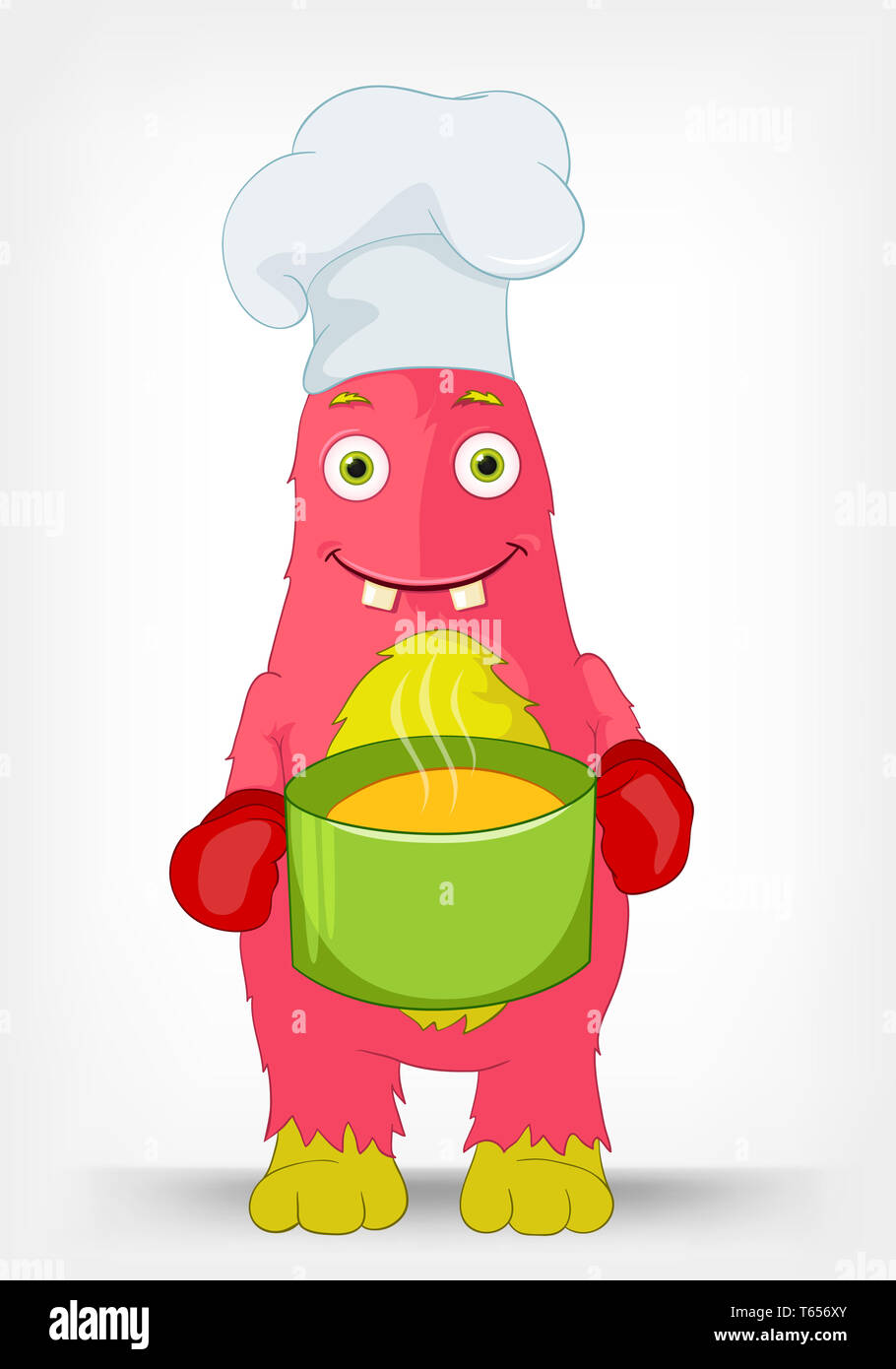 Funny Monster. Chef. Foto Stock