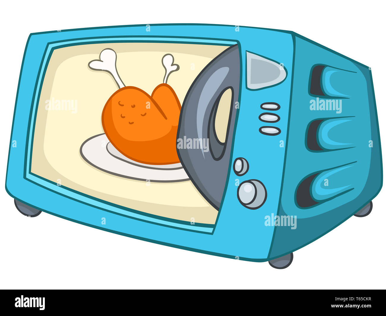 Cartoon Home Cucina Micro onde Foto Stock