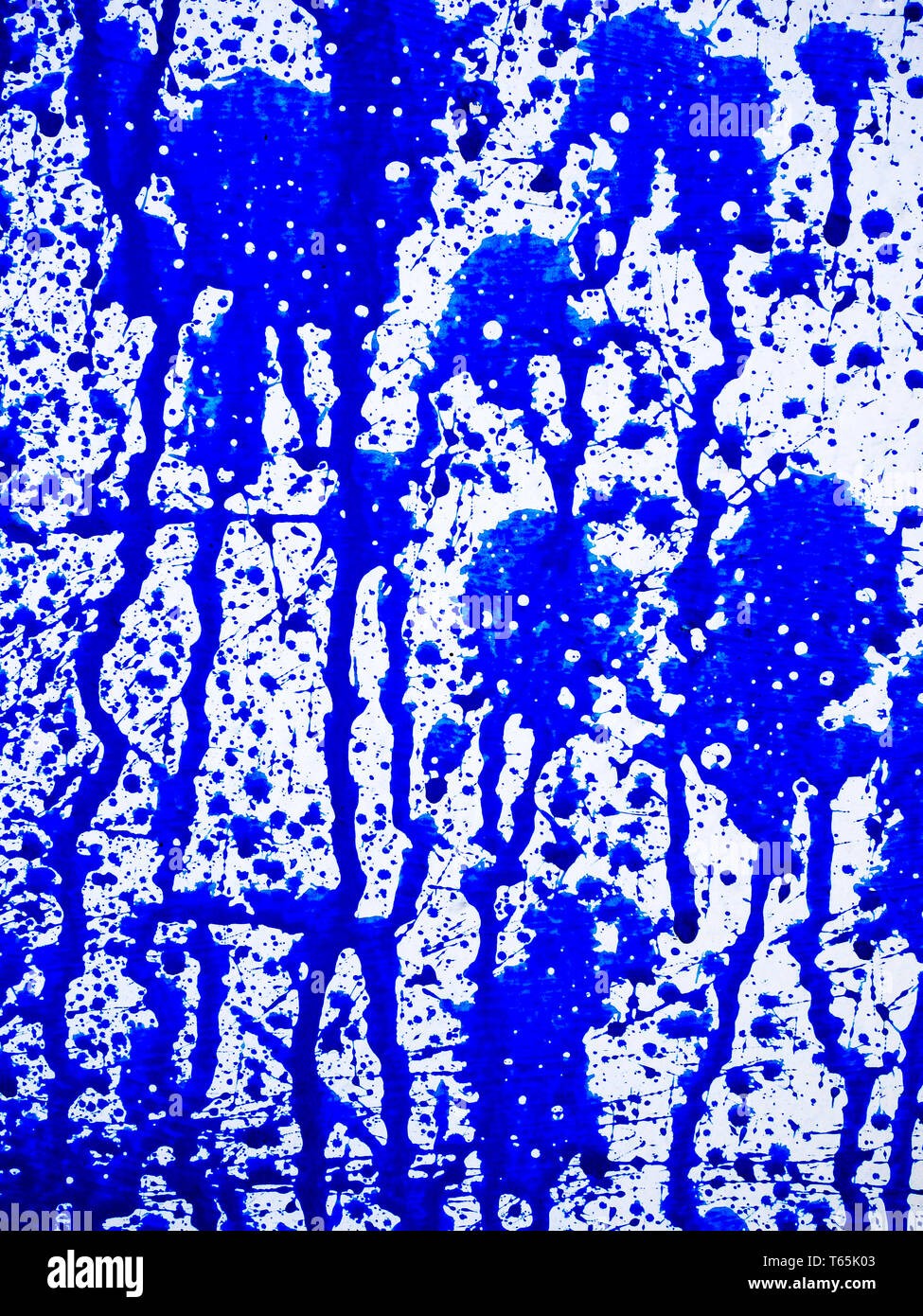 Vernice blu-run formazioni, Berlino, Brandeburgo, Germania Foto Stock