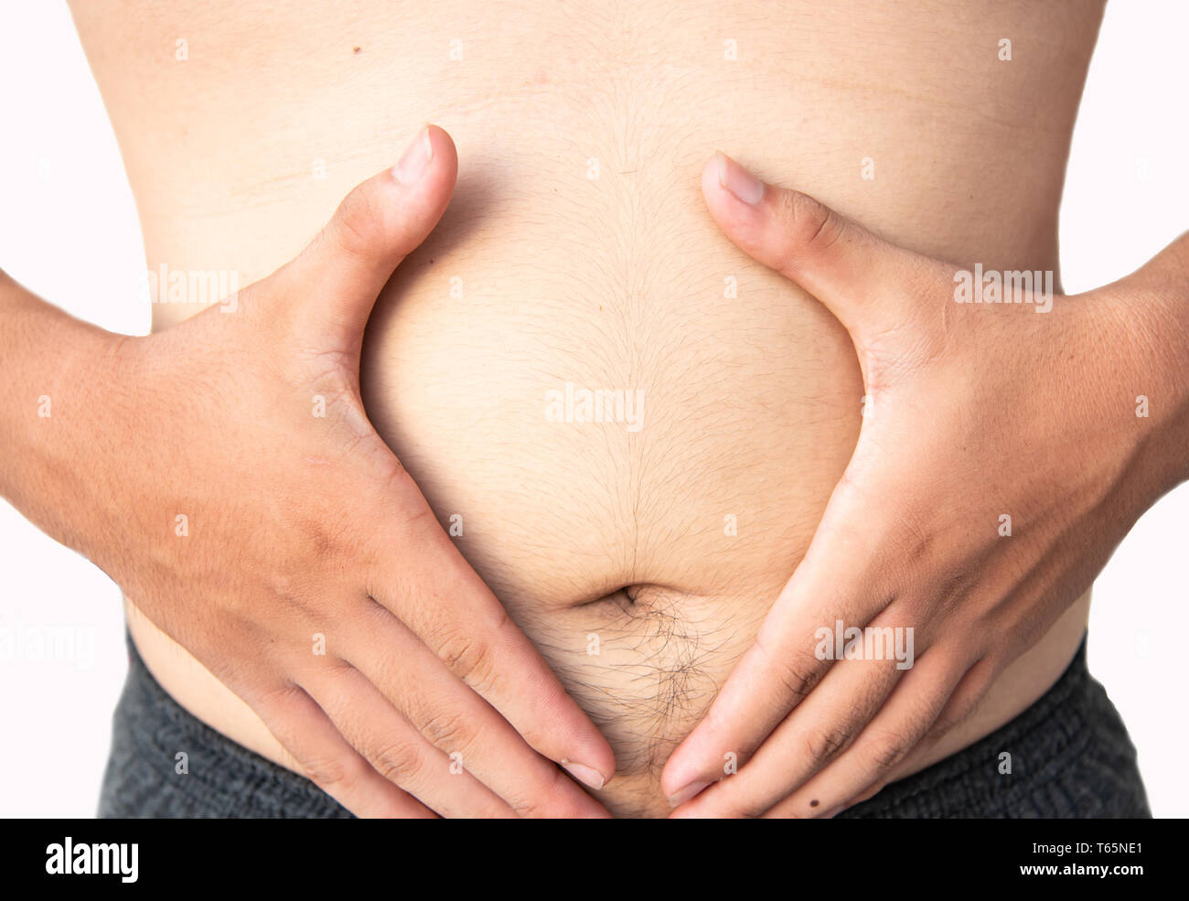 Obesità precoce del giovane di dieta di controllo e di esercizio Foto Stock