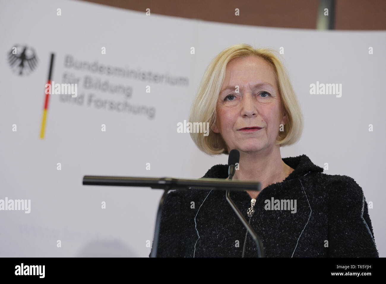 Johanna Wanka, ministro dell'istruzione e della ricerca. Foto Stock