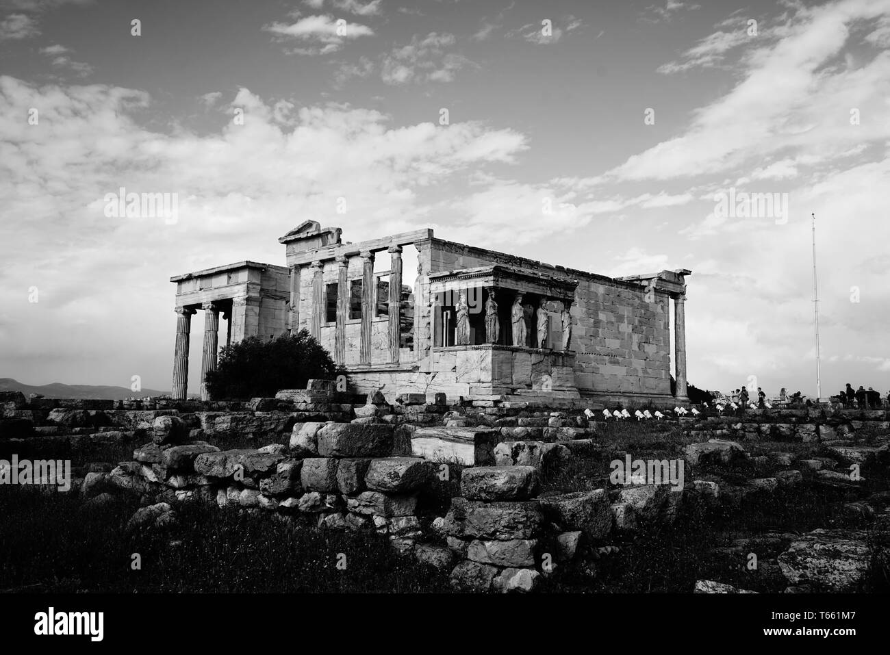 Un antico tempio italiano in pietra Foto Stock