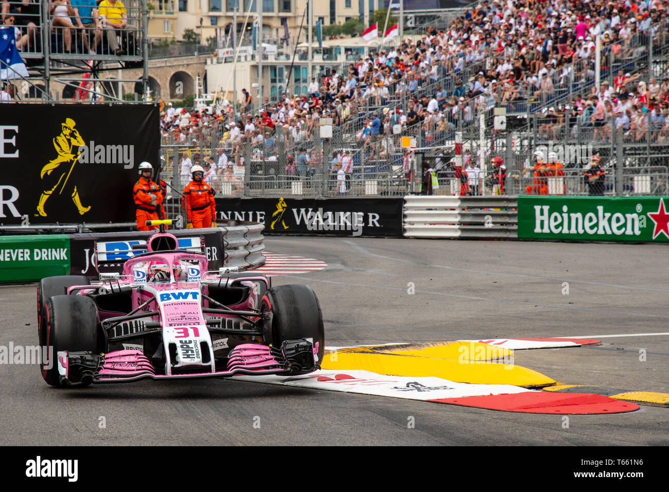 Monte Carlo/Monaco - 27/05/2018 - #31 Esteban OCON (FRA) nella sua Force India VJM11 durante il GP di Monaco Foto Stock