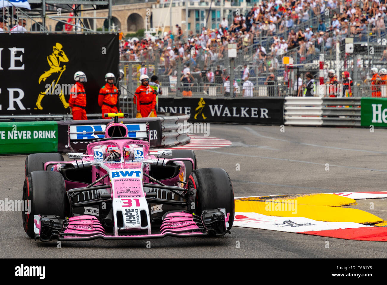 Monte Carlo/Monaco - 27/05/2018 - #31 Esteban OCON (FRA) nella sua Force India VJM11 durante il GP di Monaco Foto Stock