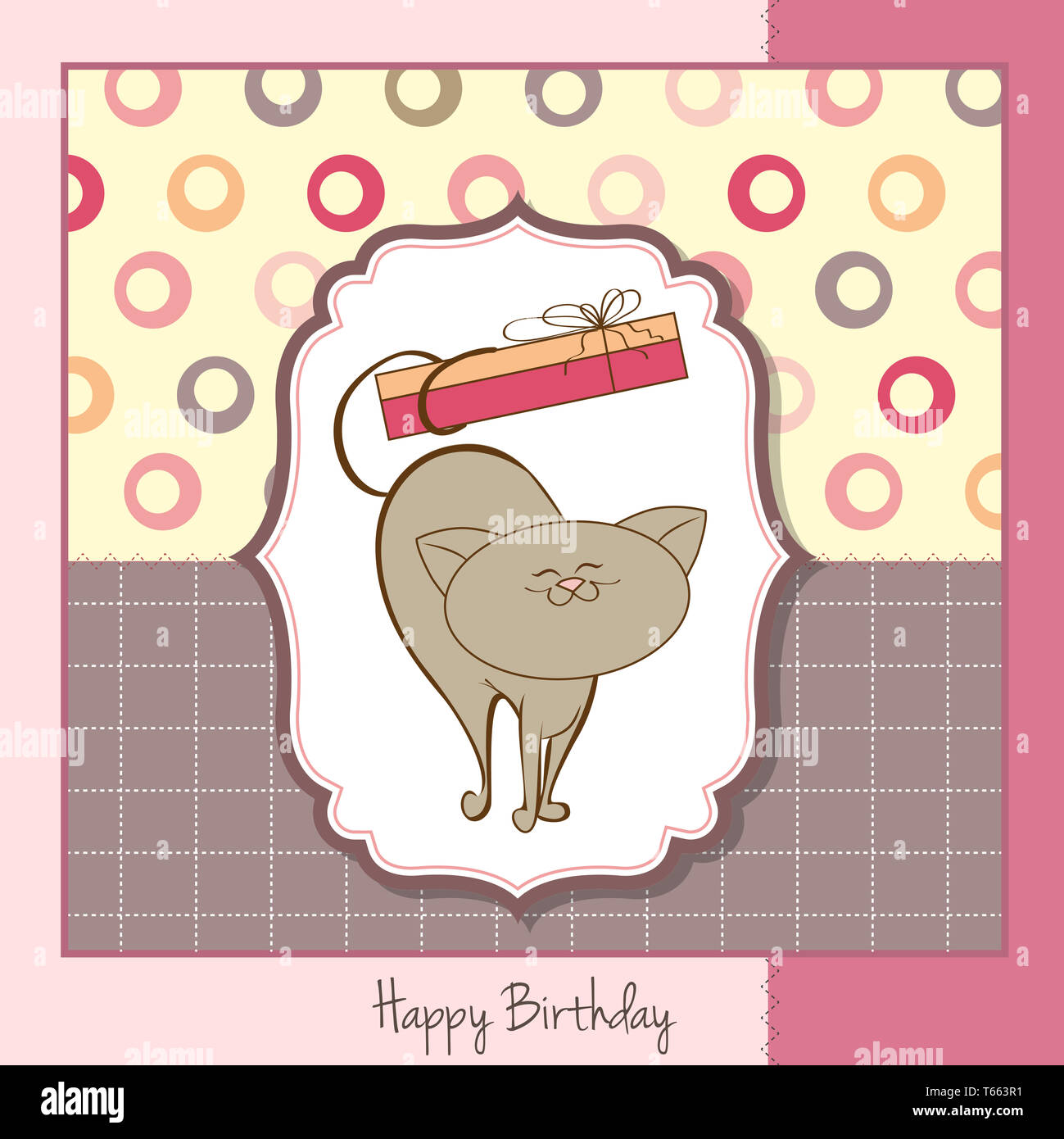Biglietto di auguri per un gatto carino - Venngage