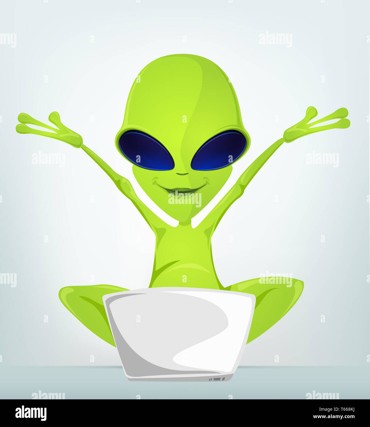 Cartoon Character ALIEN 032 CS5 Foto Stock