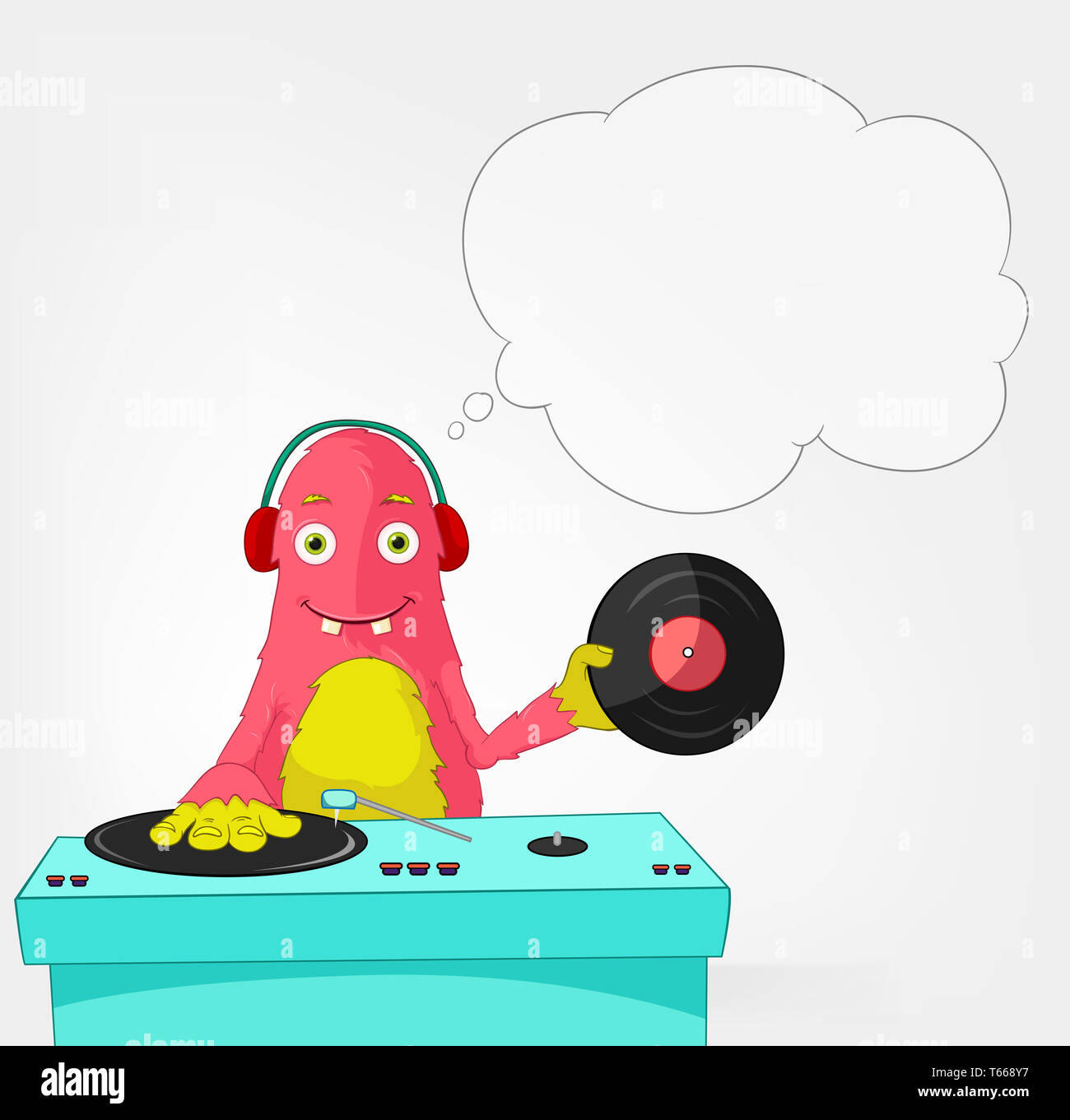 Funny Monster. DJ. Foto Stock