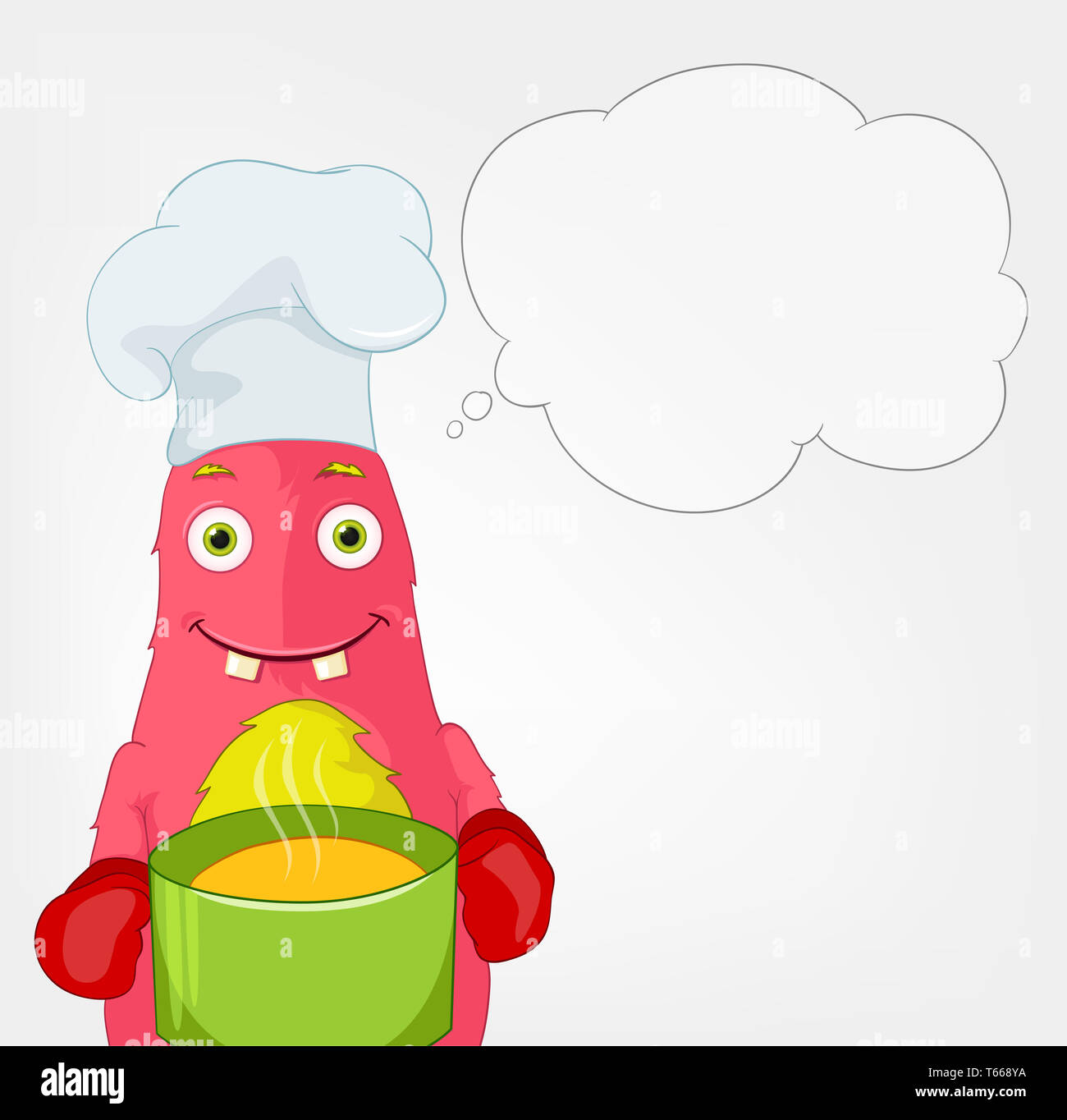 Funny Monster. Chef. Foto Stock