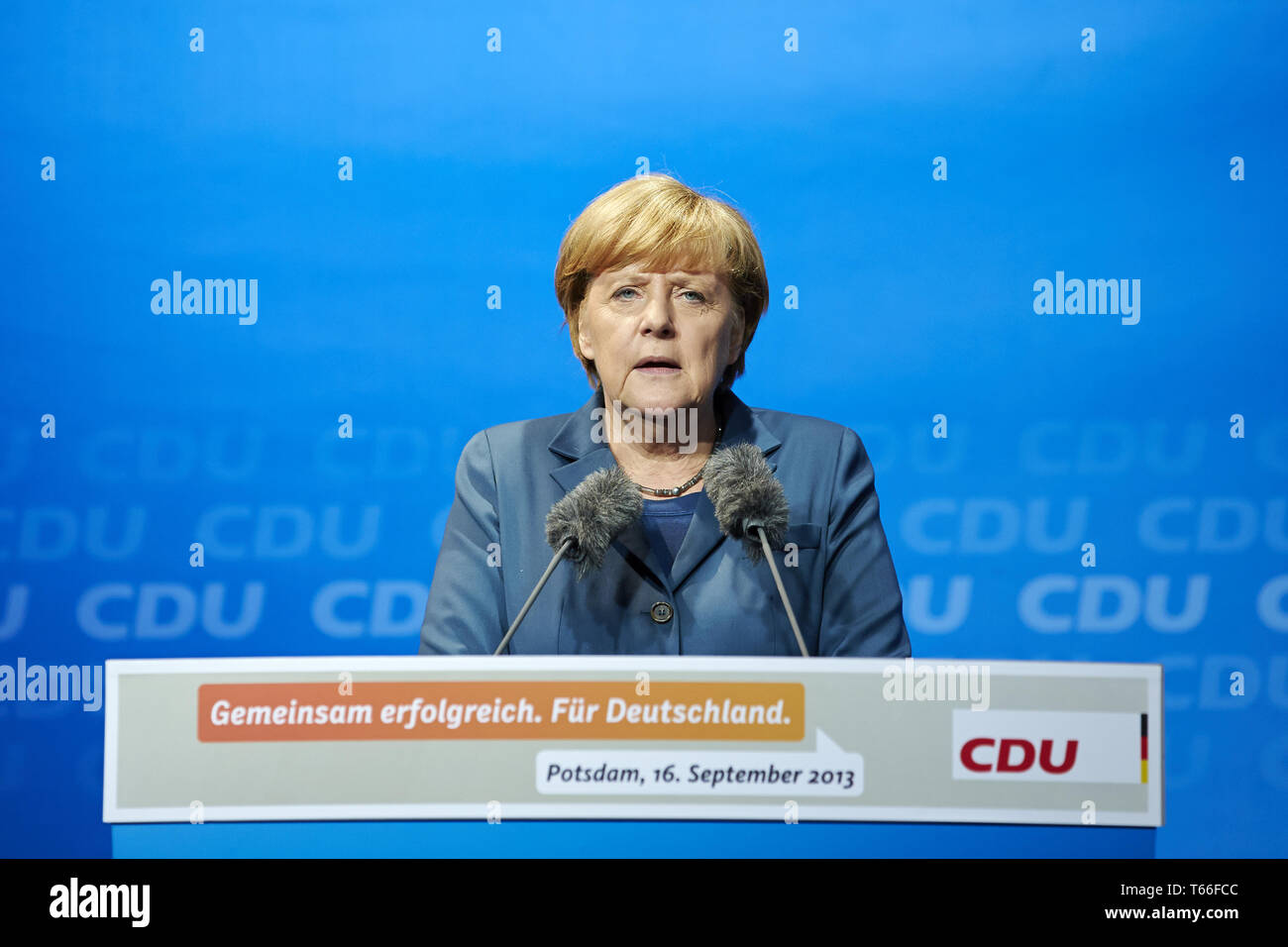 Ritratto di Angela Merkel, cancelliere tedesco nel 2014 Foto Stock