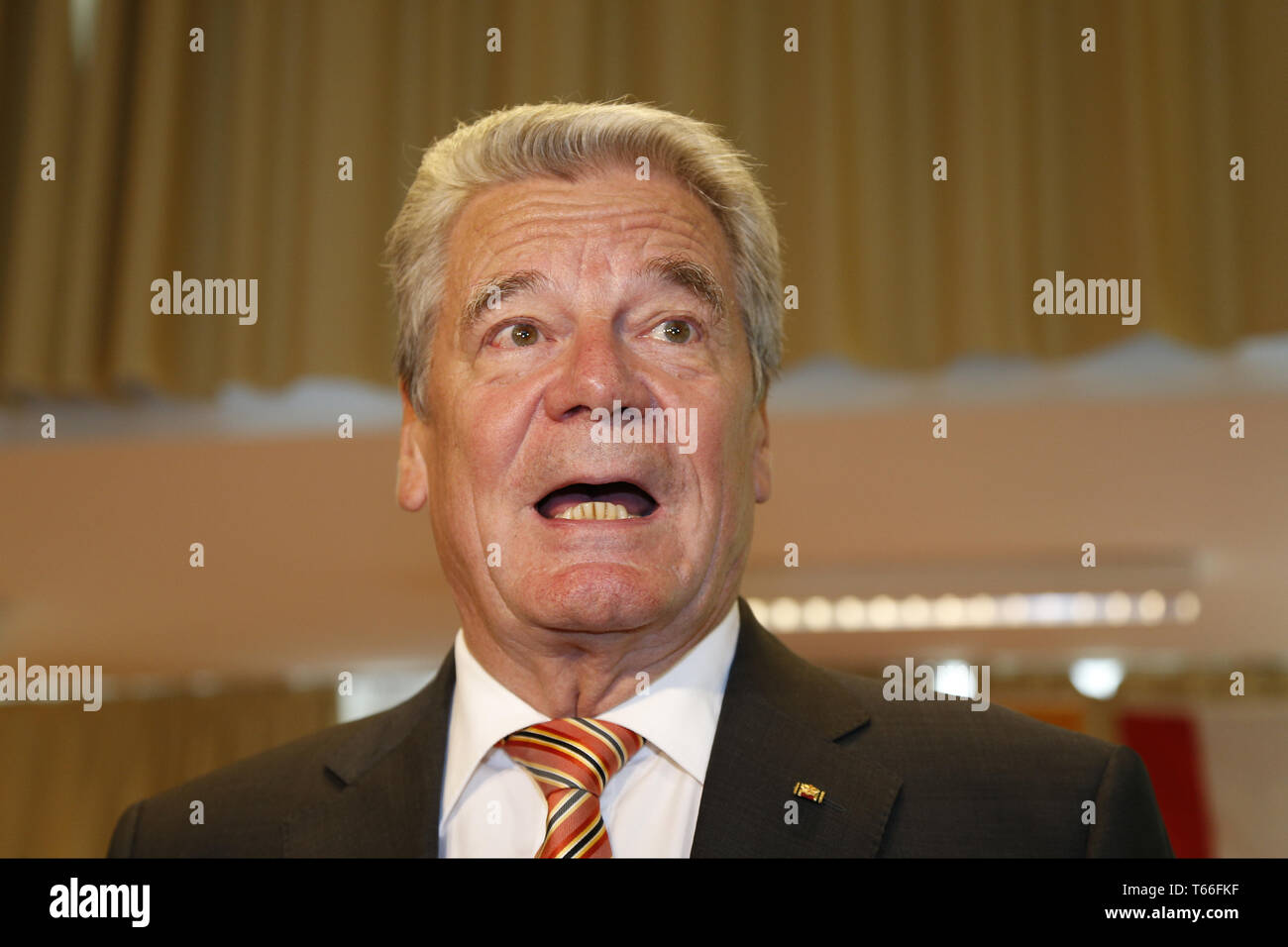 Joachin Gauck, Presidente tedesco, voti a Berlino. Foto Stock