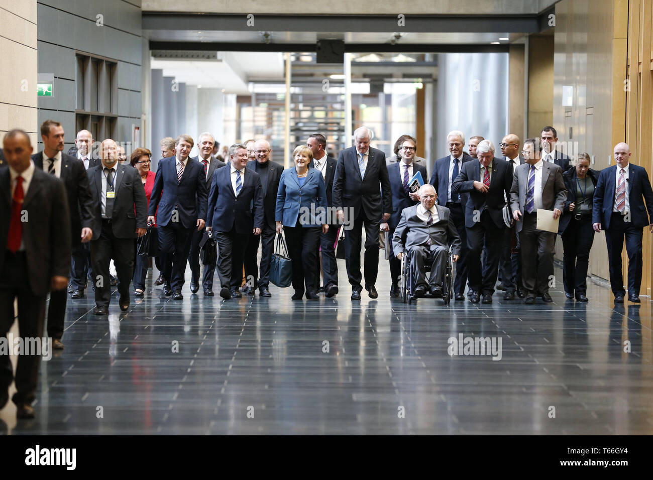 CSU / CDU e SPD - Secound Roundof interno, il ministro dei Trasporti Peter Ramsauer, Foto Stock