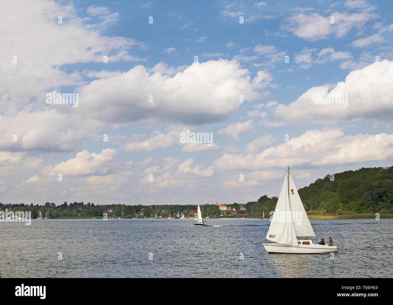 Il lago di Chiemsee, Baviera, Germania Foto Stock