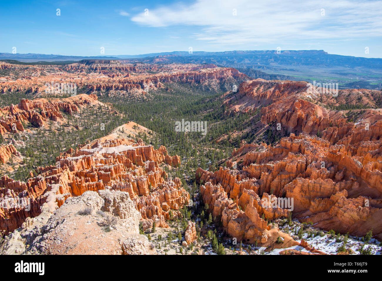 Natura paesaggio visto dal punto di Bryce. Parco Nazionale di Bryce Canyon, Utah, Stati Uniti d'America. Foto Stock