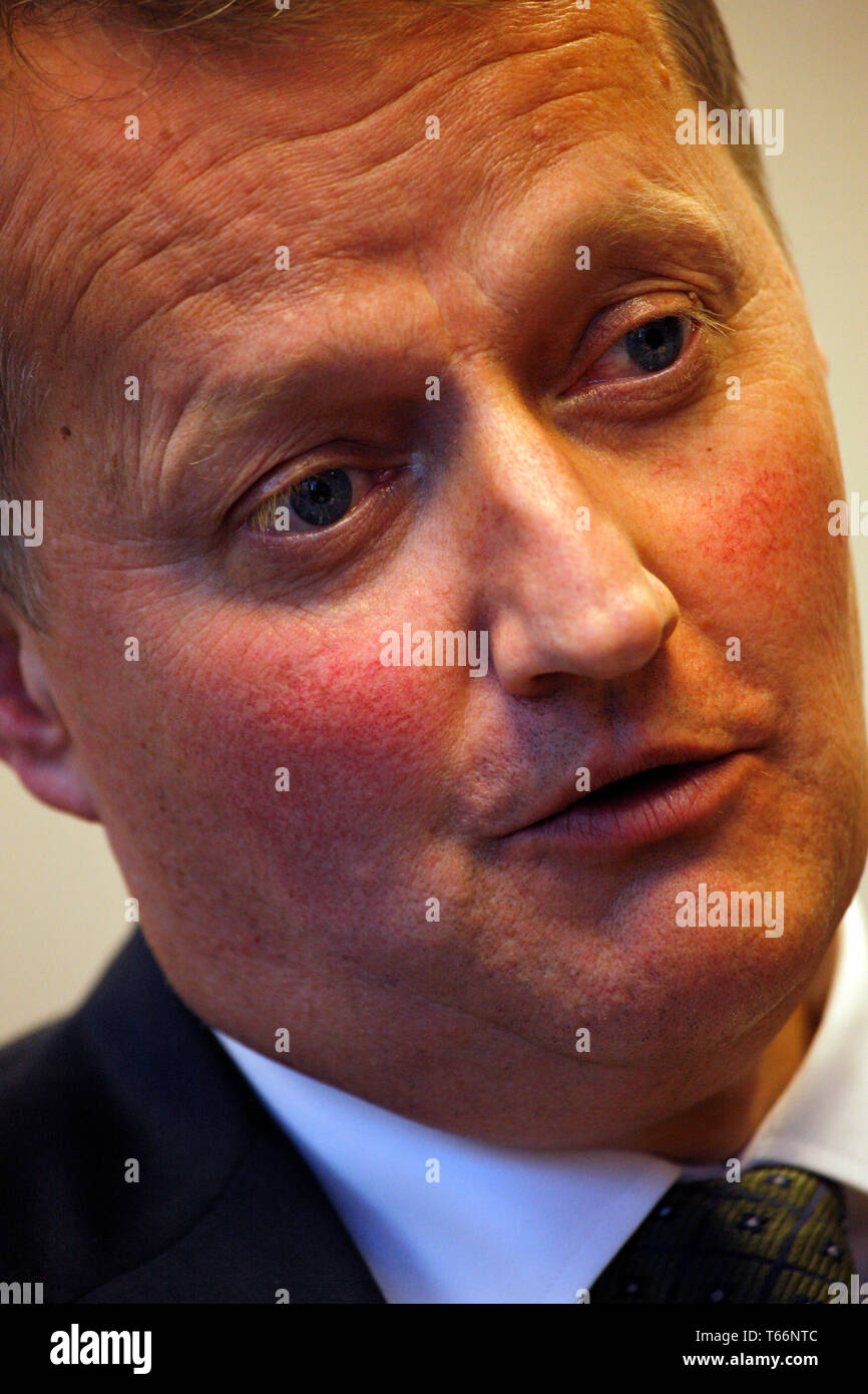 Il CEO della banca norvegese DNB, Rune Bjerke, fotografata alla DNB Ufficio di New York. Foto Stock