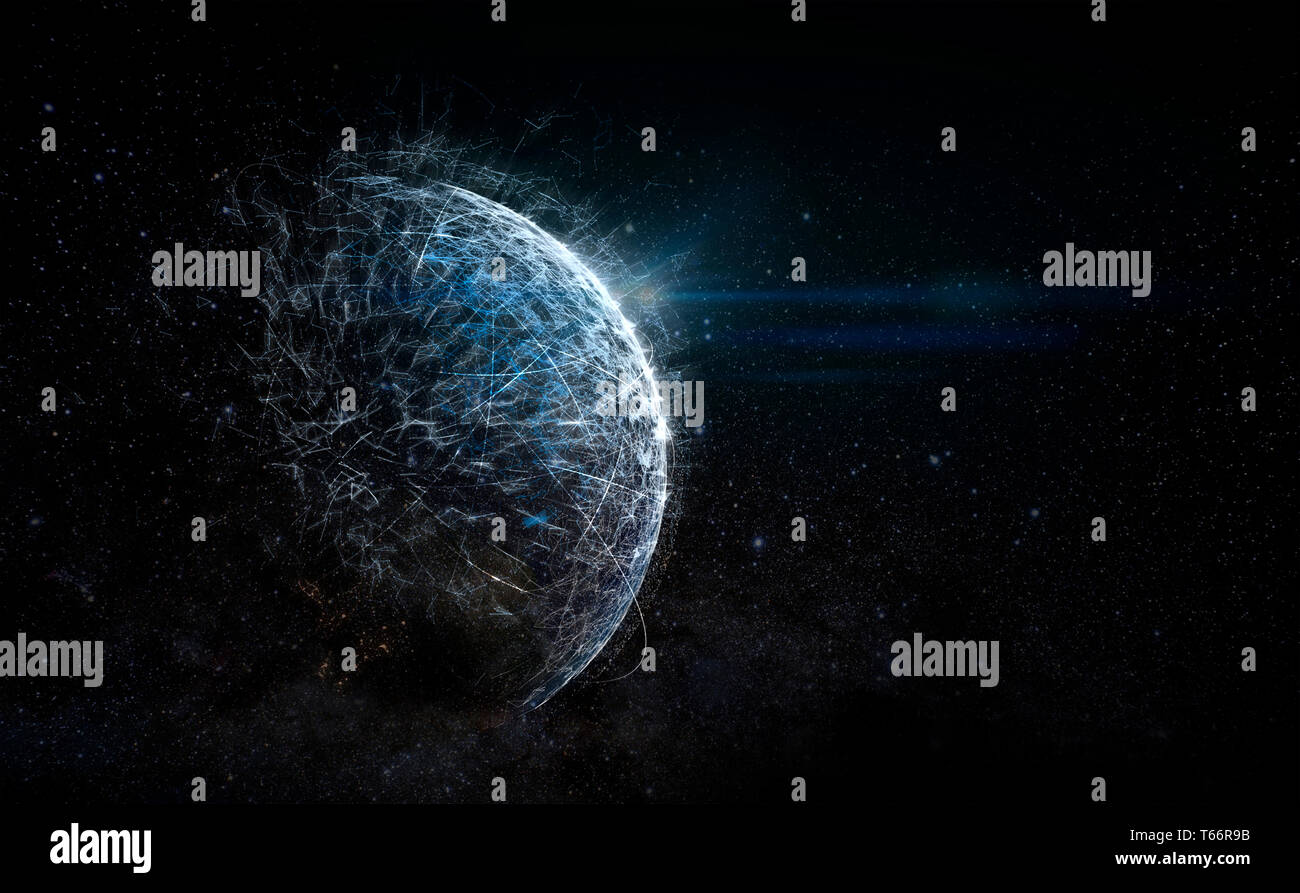 Futuristico spazio esterno planet Foto Stock