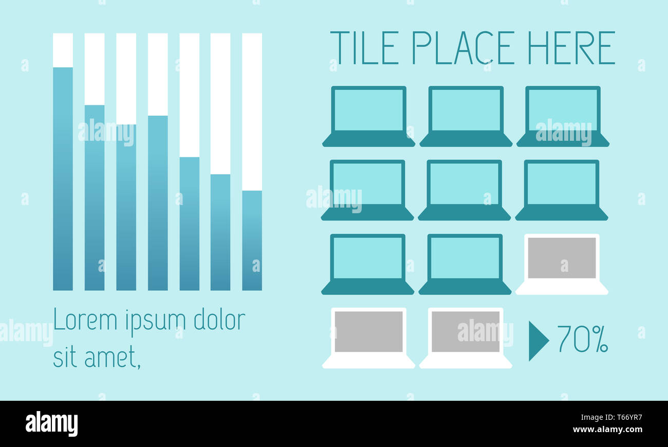 Una infografica elementi. Foto Stock