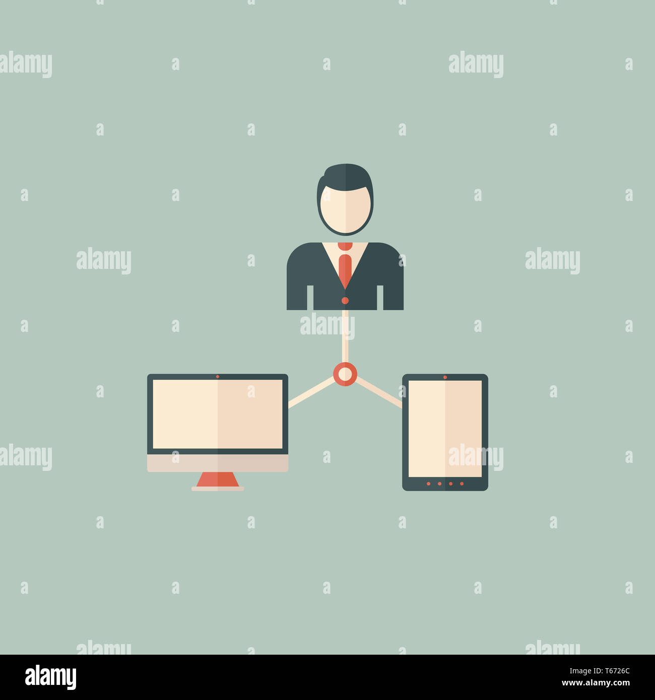 Tecnologia Icona piatta Foto Stock