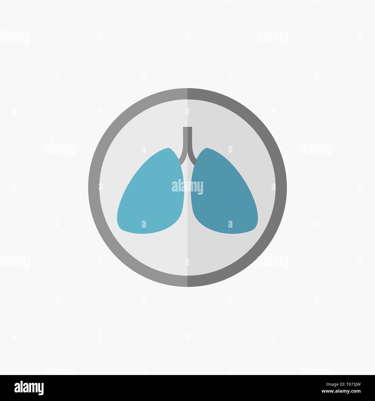 Icona piana di polmoni Foto Stock