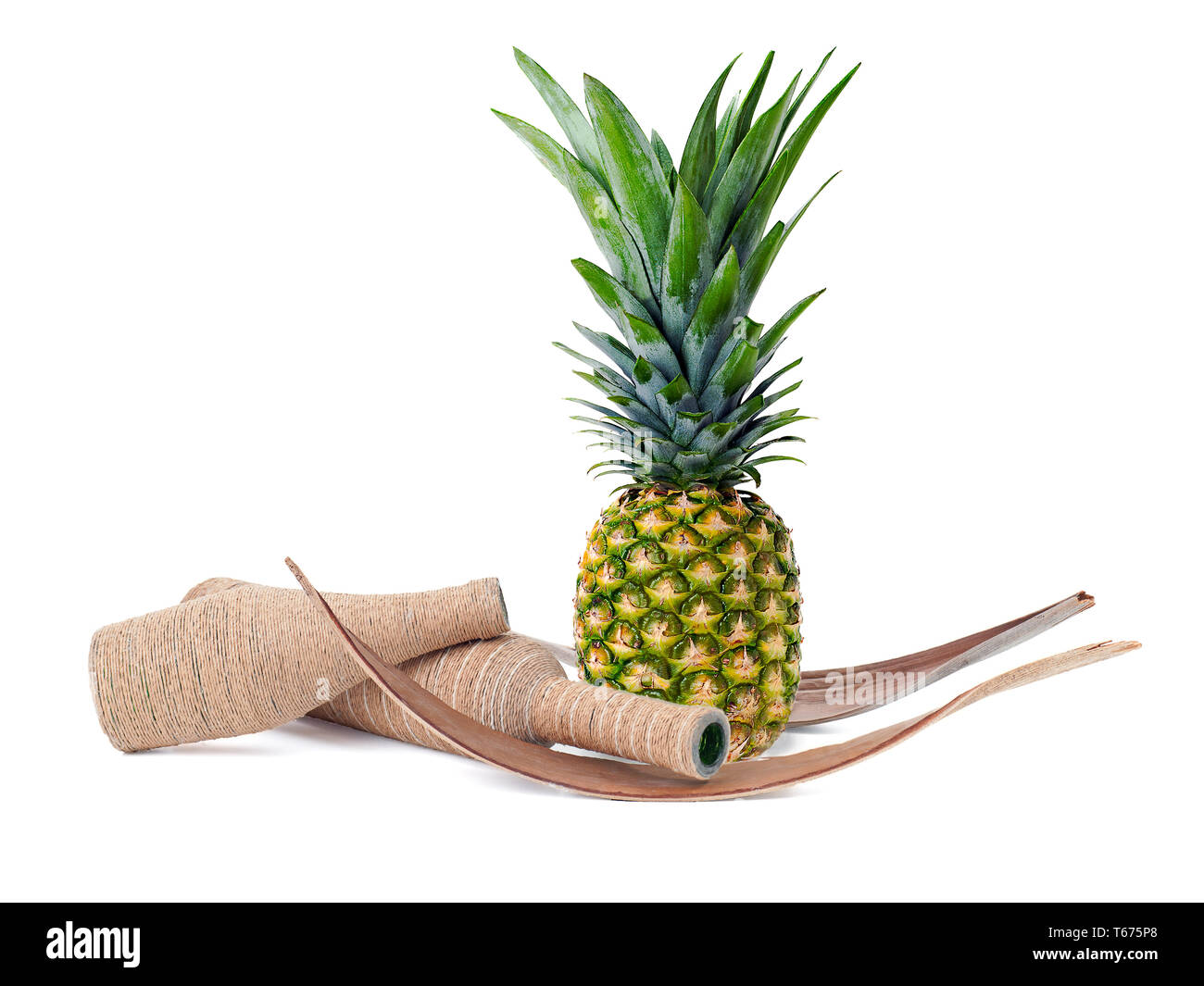Ancora la vita di ananas e decorate bottiglie isol Foto Stock