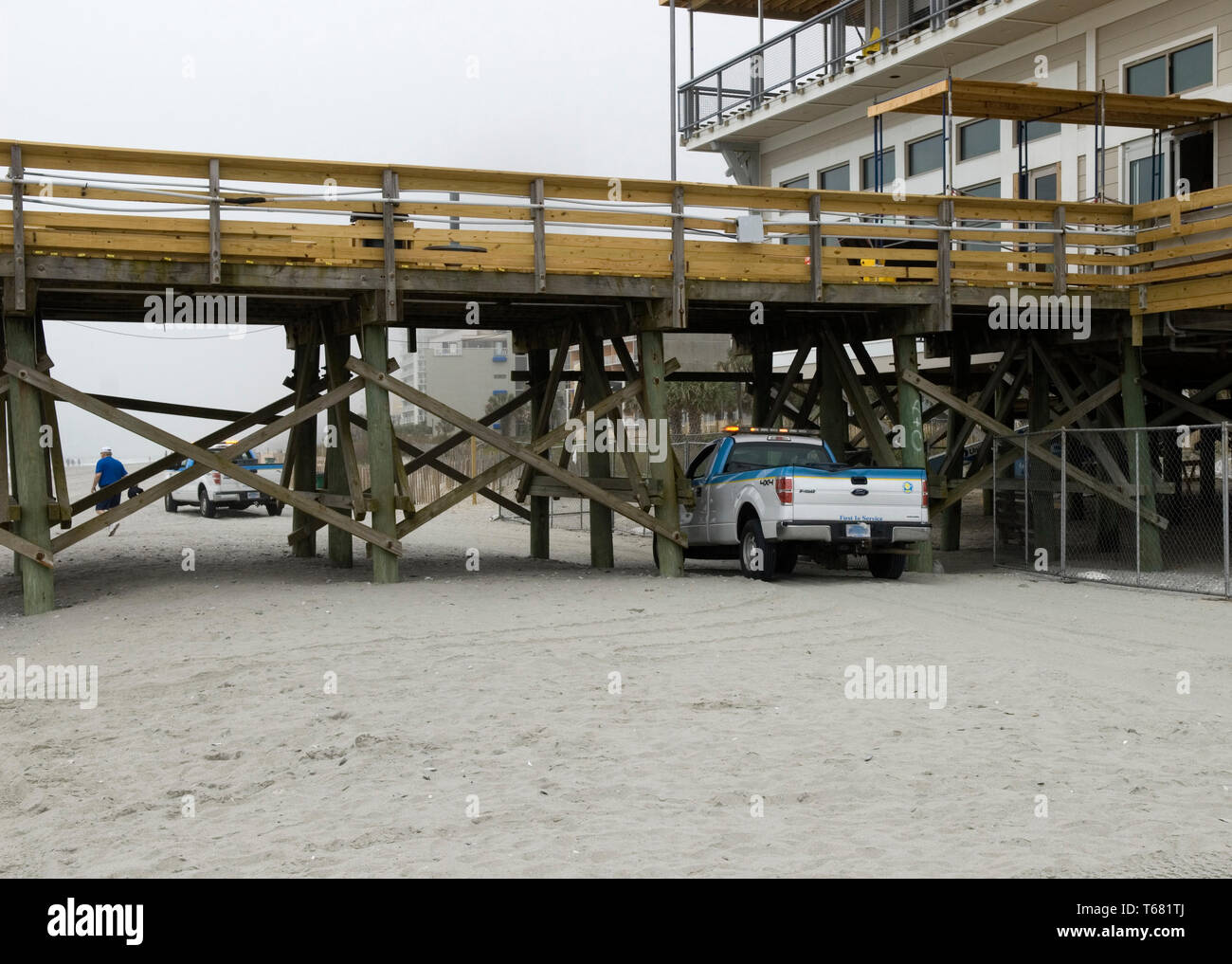 Veicoli da città patrol seashore a Myrtle Beach South Carolina, Stati Uniti d'America. Foto Stock