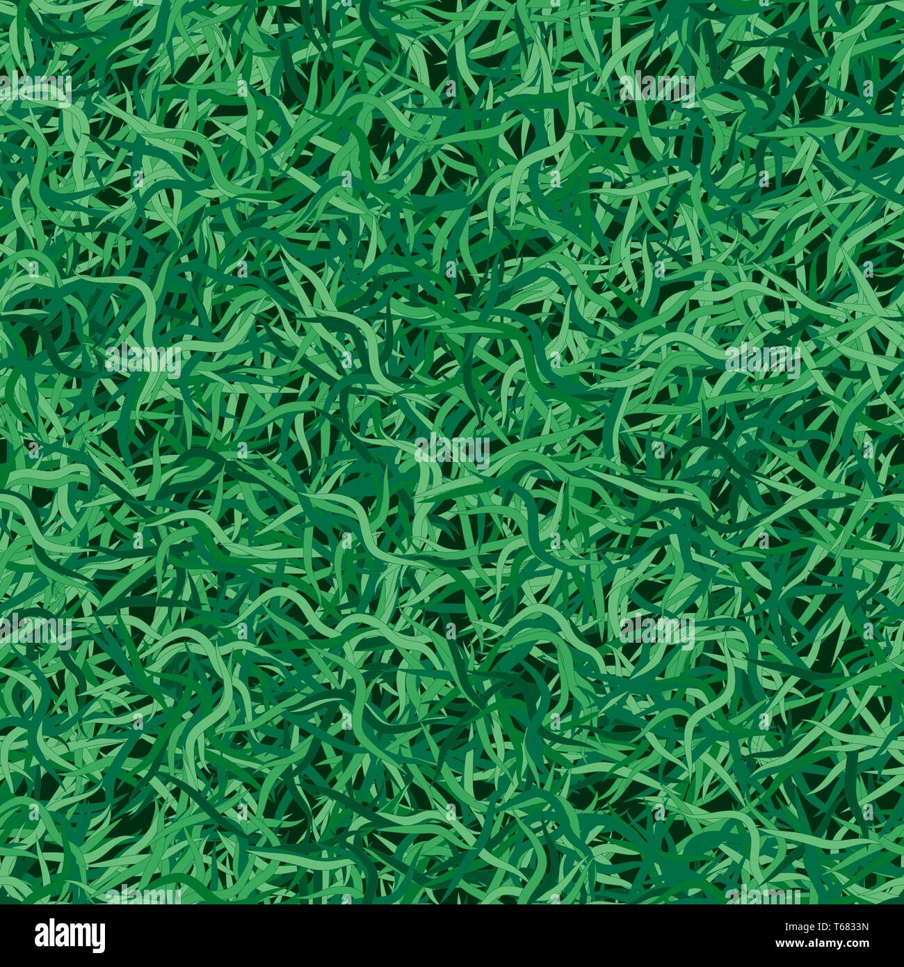 Estate verde erba texture. Seamless sfondo pattern Illustrazione Vettoriale