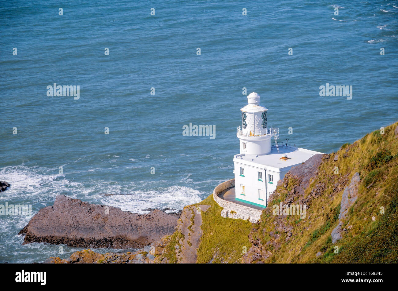Hartland Point Lighthouse, North Devon, Regno Unito Foto Stock