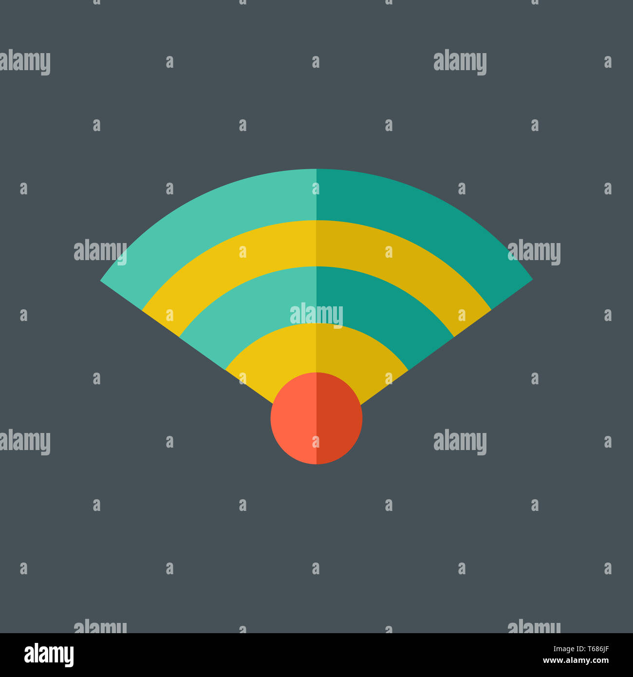 Rete Icona piatta Foto Stock