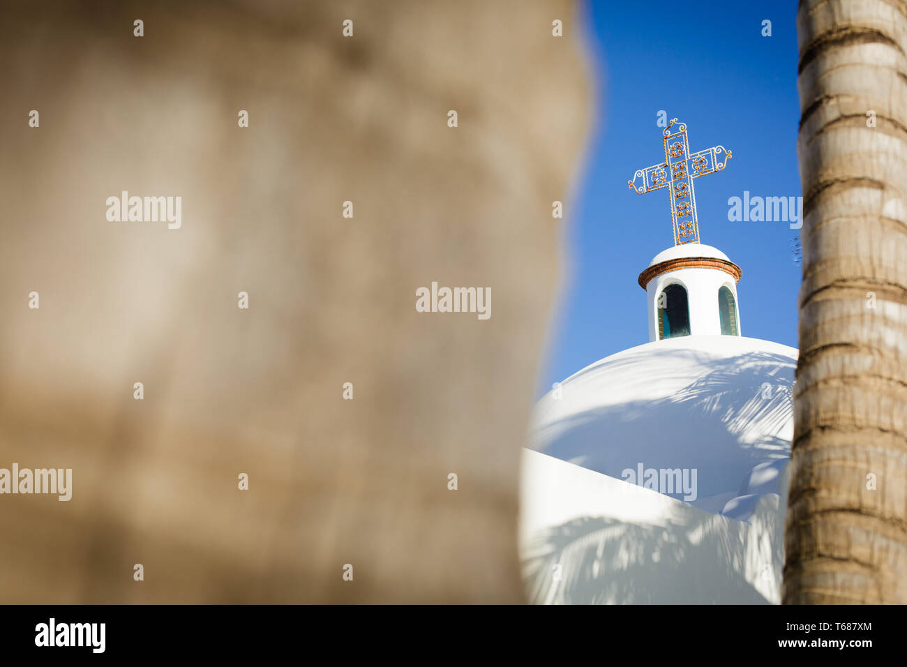 Chiesa cattolica Nuestra Senora del Carmen, Playa del Carmen, Quintana Roo, Messico Foto Stock