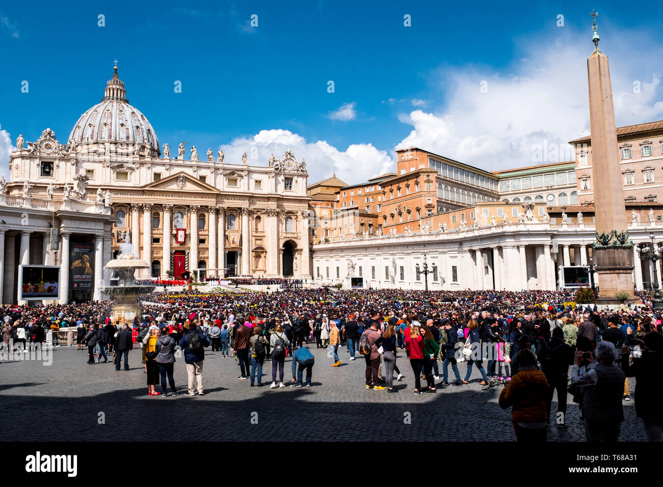 Domenica delle Palme celebrata da Papa Francesco in piazza San Pietro Foto Stock