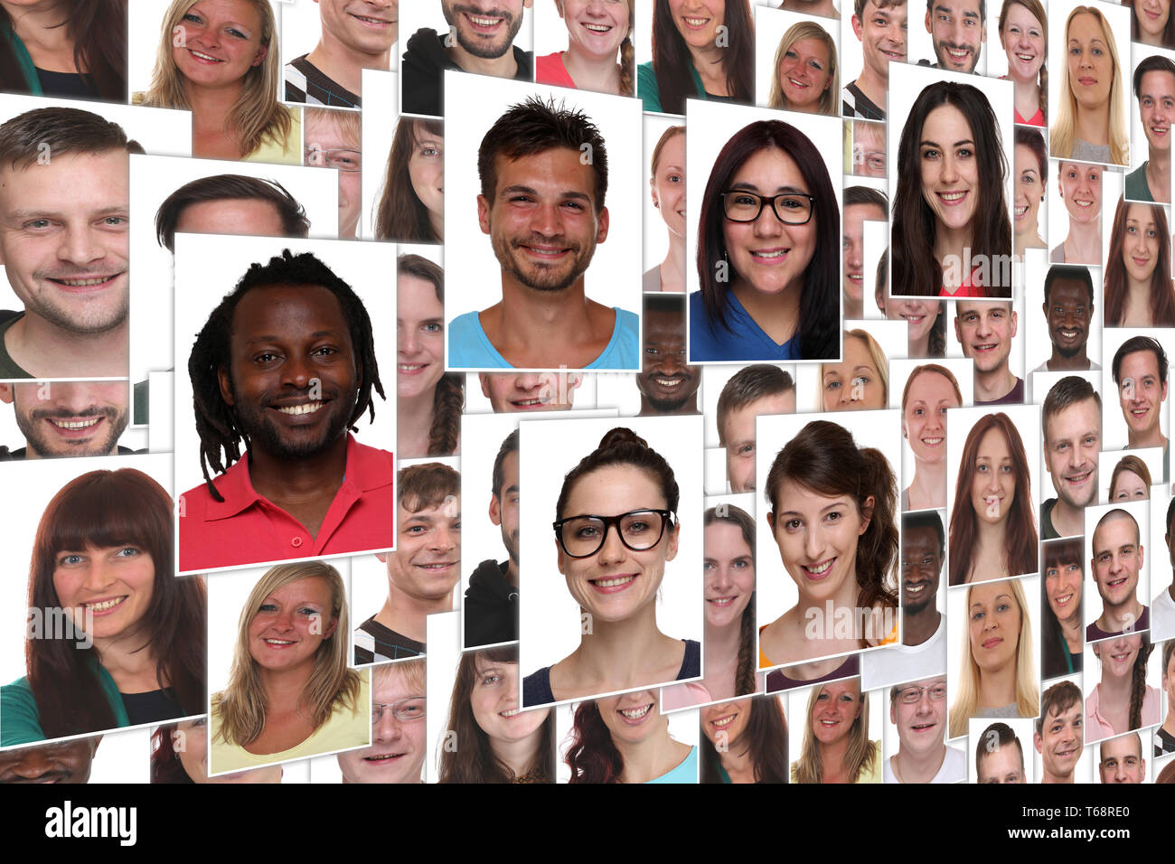 Adolescente multiculturale gruppo Foto di simbolo Foto Stock