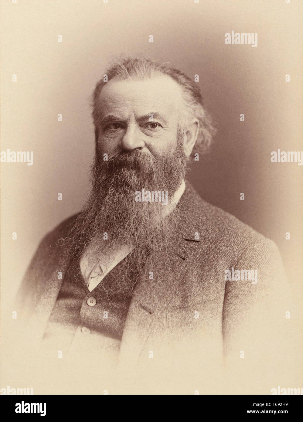 John Wesley Powell (1834-1902), soldato nordamericano, geologo e explorer del West americano. Foto Stock