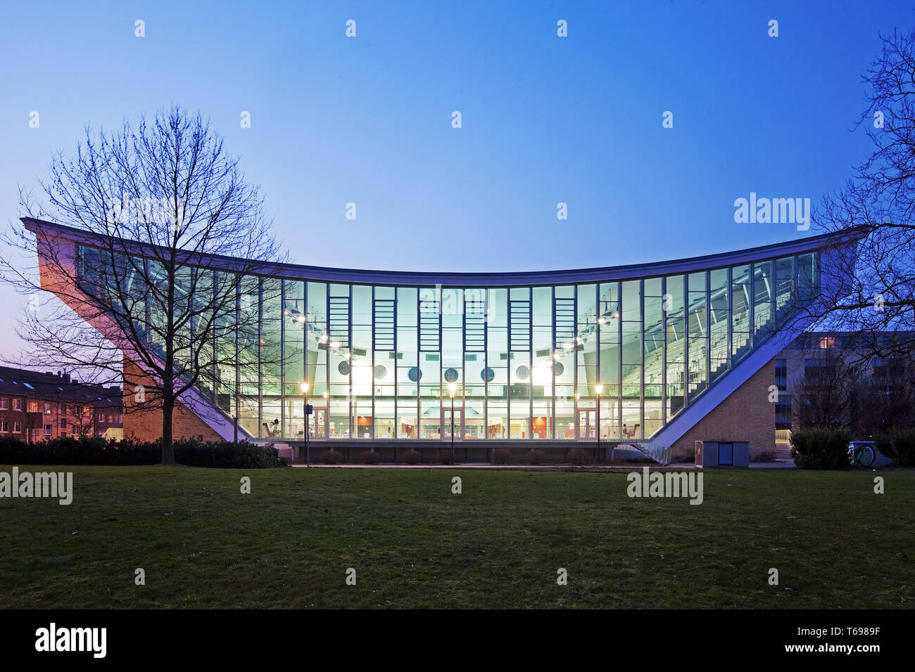 Bagno di nuoto Schwimmoper, Wuppertal, Bergisches Land, Nord Reno-Westfalia, Germania Foto Stock