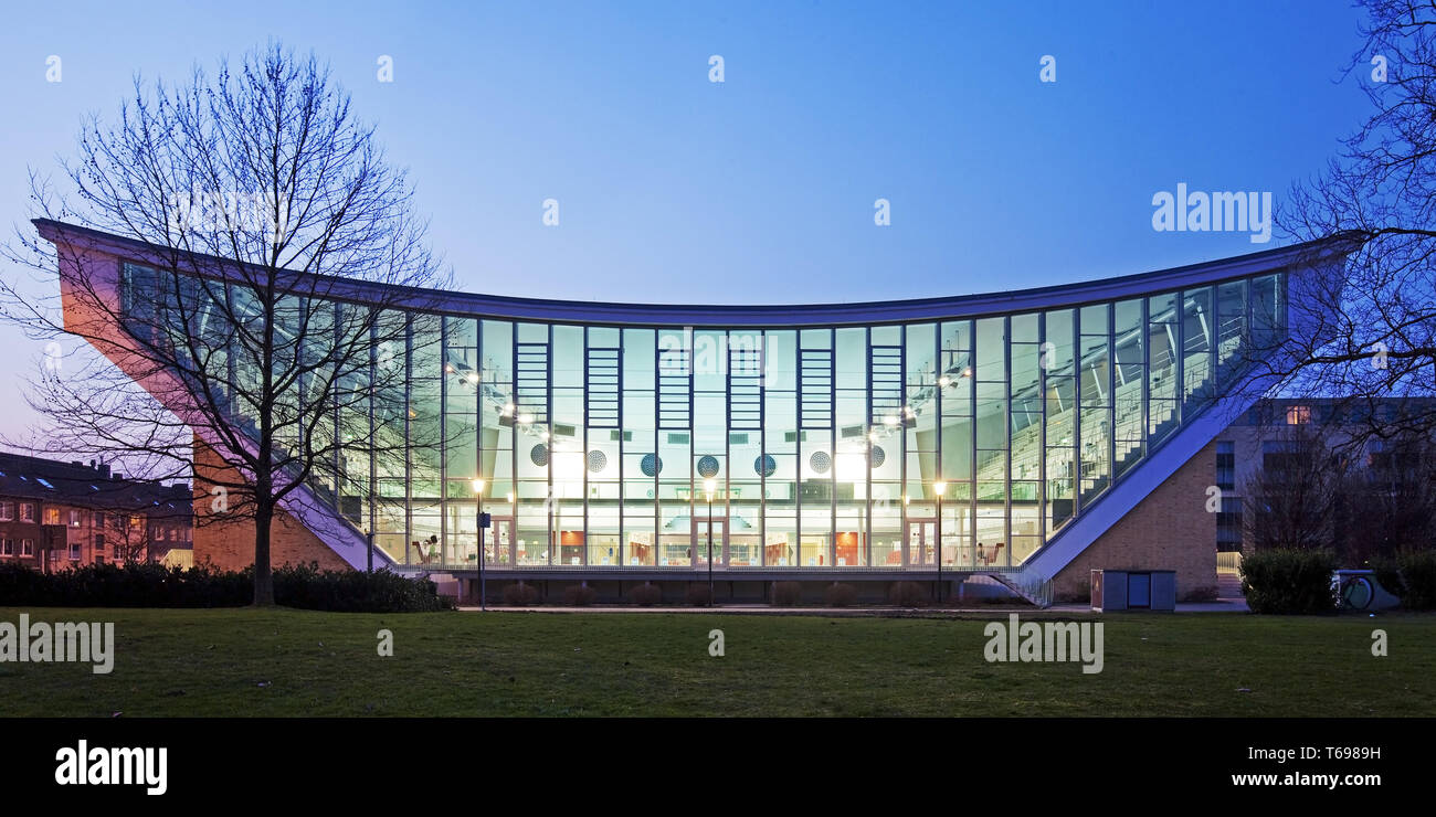 Bagno di nuoto Schwimmoper, Wuppertal, Bergisches Land, Nord Reno-Westfalia, Germania Foto Stock