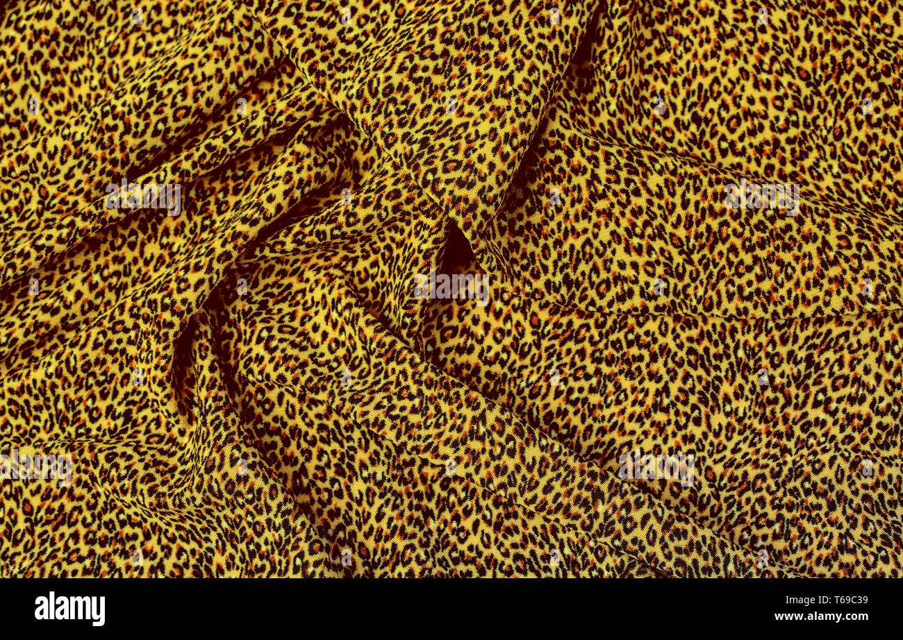 Stampa di Leopard, tessuto pattern, texture di sfondo, Wild Animal Pattern Foto Stock