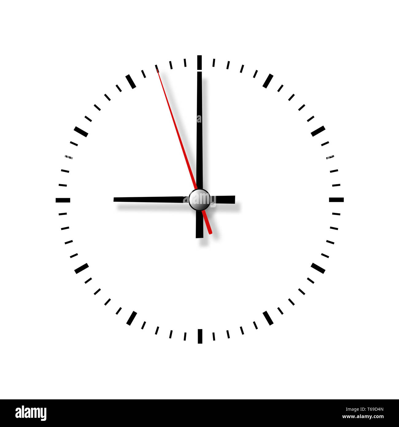 Orologio senza numeri isolati su sfondo bianco Foto stock - Alamy
