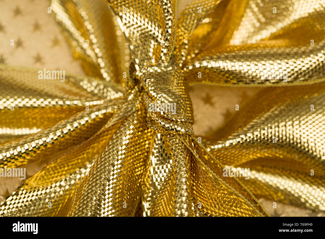 Dettaglio del nastro d'oro Foto Stock