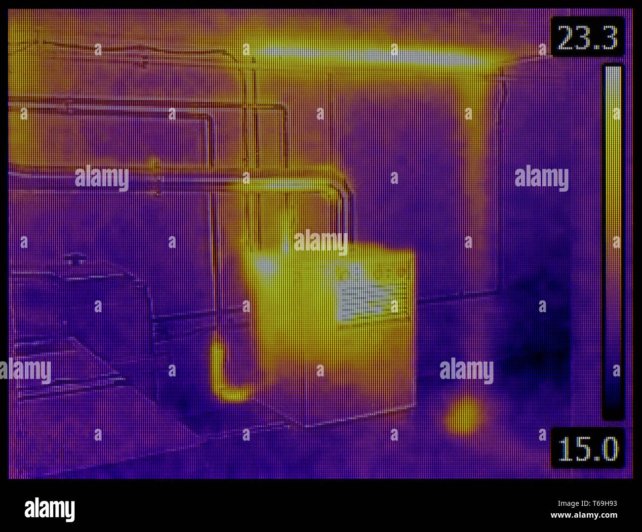 La dissipazione di calore immagine termica Foto Stock