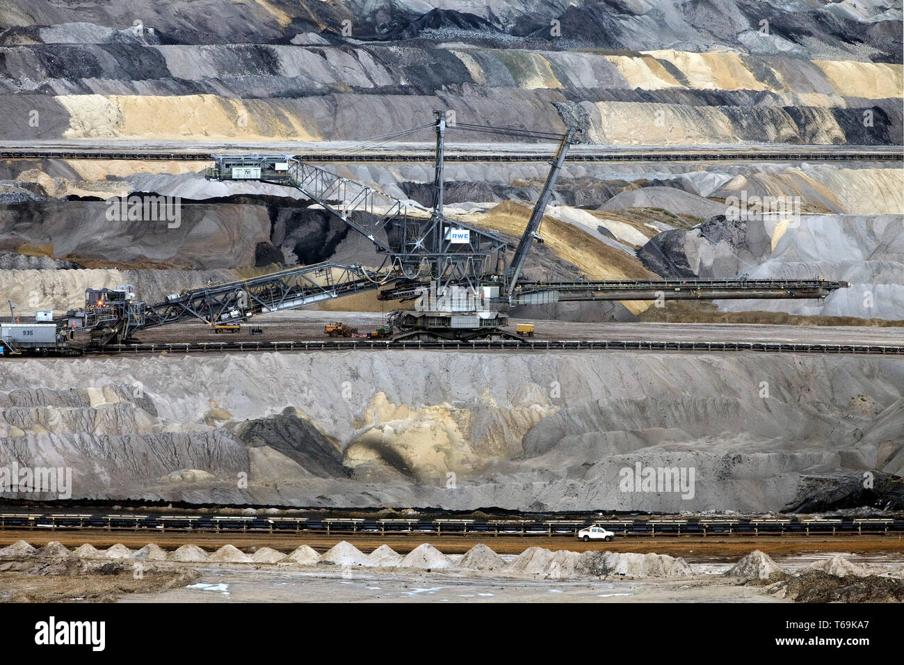 Raccoglitore in Inden miniere di superficie, Inden, Renania settentrionale-Vestfalia, Germania, Europa Foto Stock