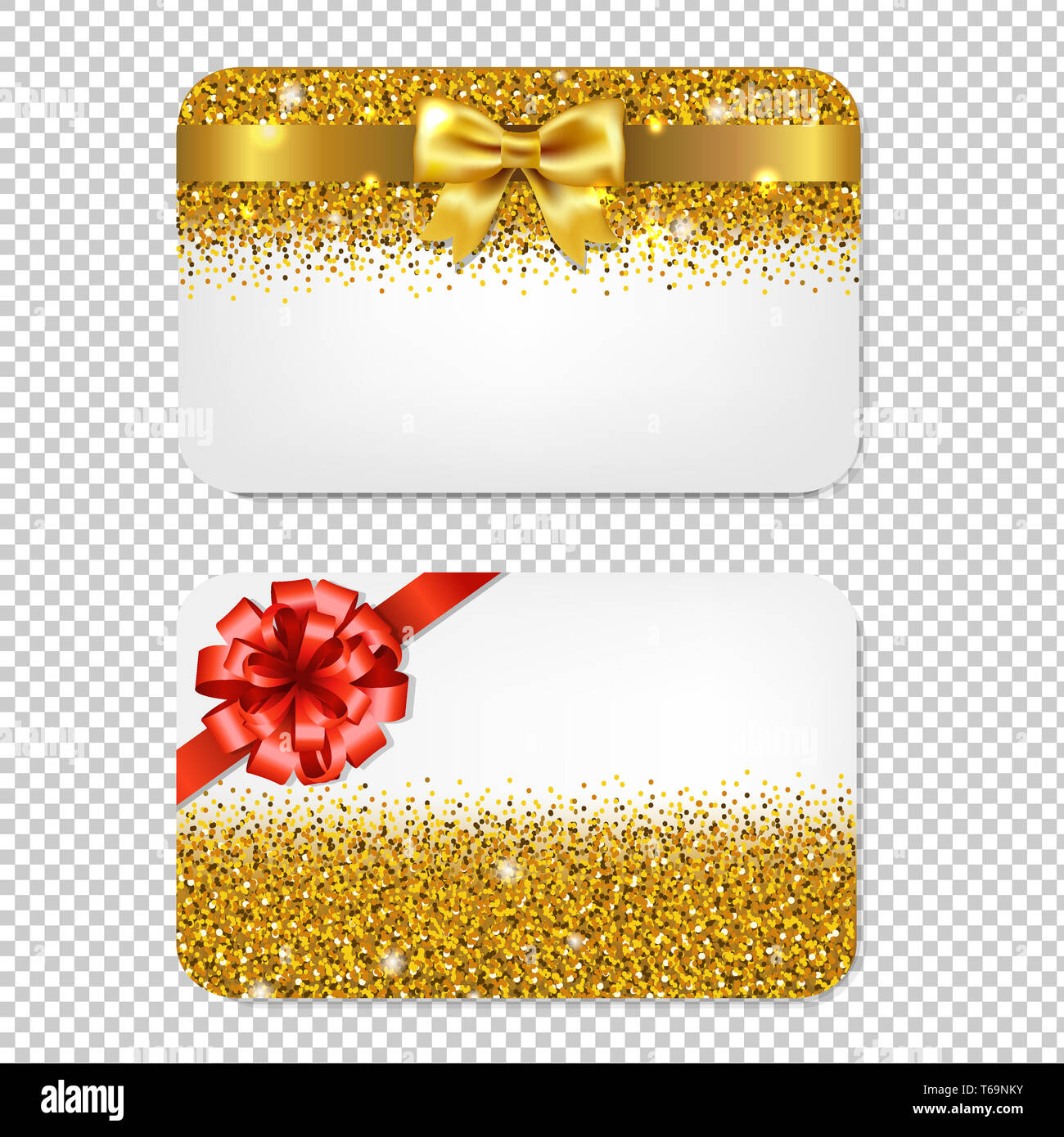 Golden Gift Card Foto Stock