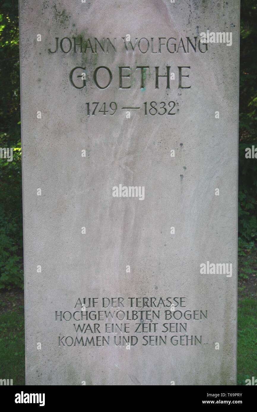Heidelberg, Goethe memorial Foto Stock