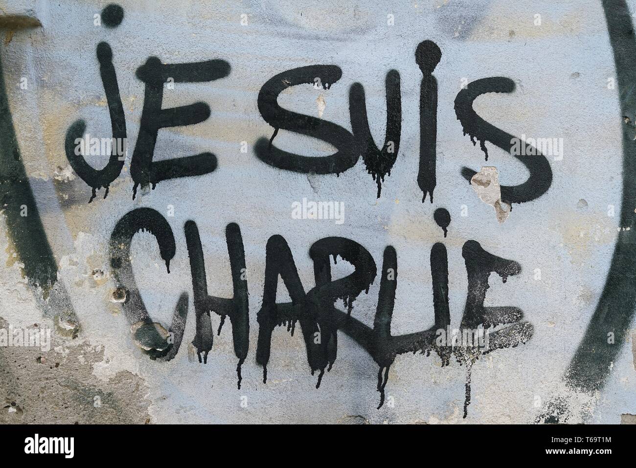 La solidarietà con il giornale francese Charlie Hebdo Foto Stock