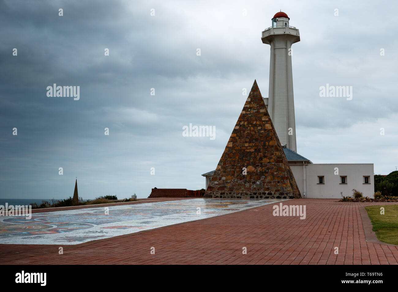 Donkin riserva Faro di Port Elizabeth, Sud Africa Foto Stock