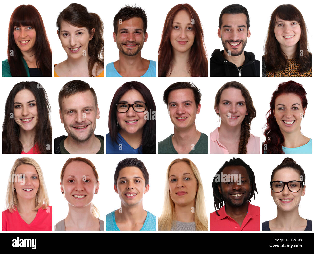 Adolescente multiculturale gruppo Foto di simbolo Foto Stock