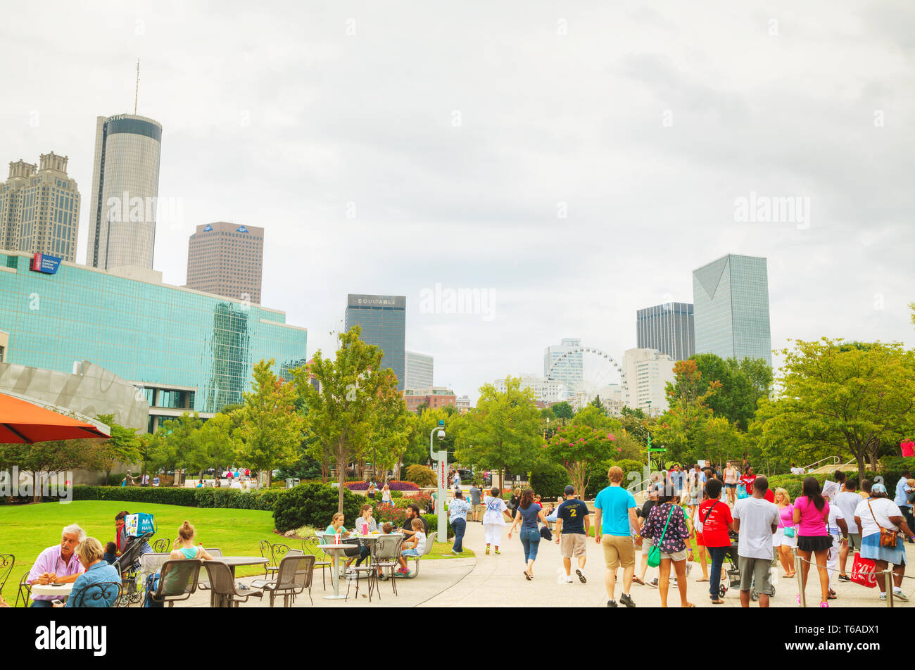 Mondo di Coca Cola in Centennial Olympic Park Foto Stock