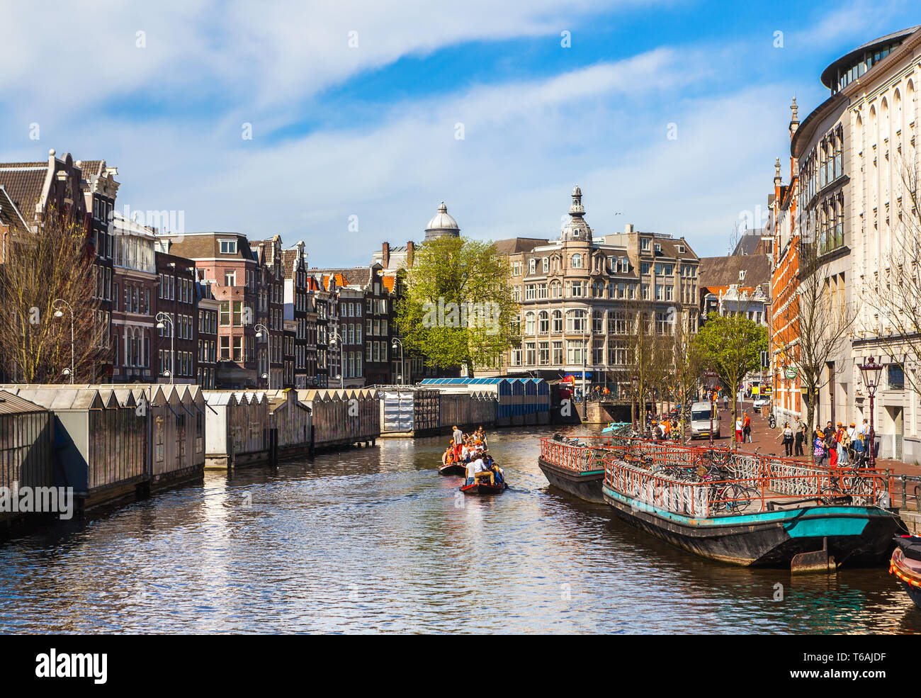 Celebrazione della queensday il 30 di aprile, 2012 a Amsterdam. Foto Stock