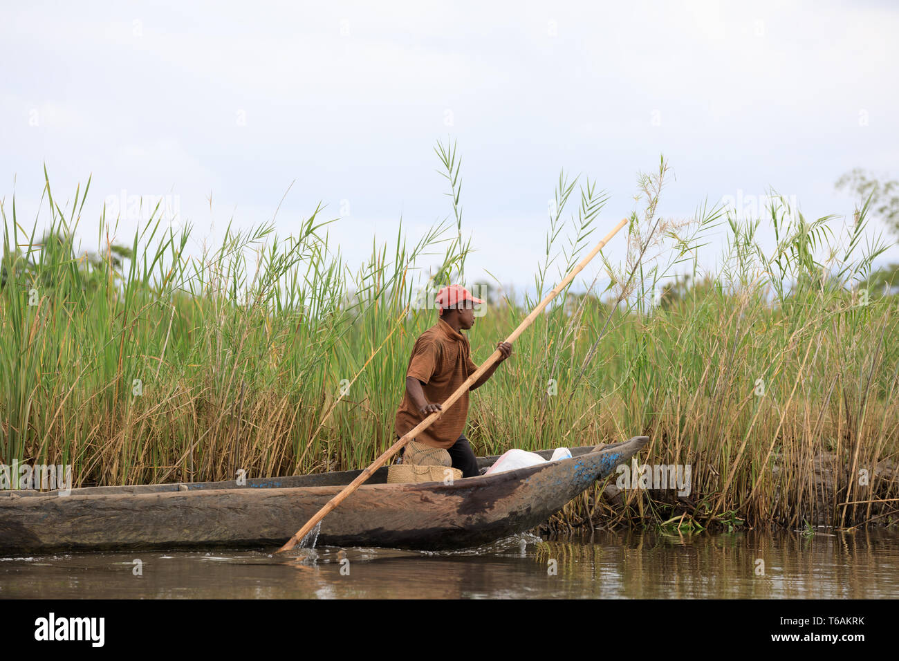 La vita in madagascar campagna sul fiume Foto Stock