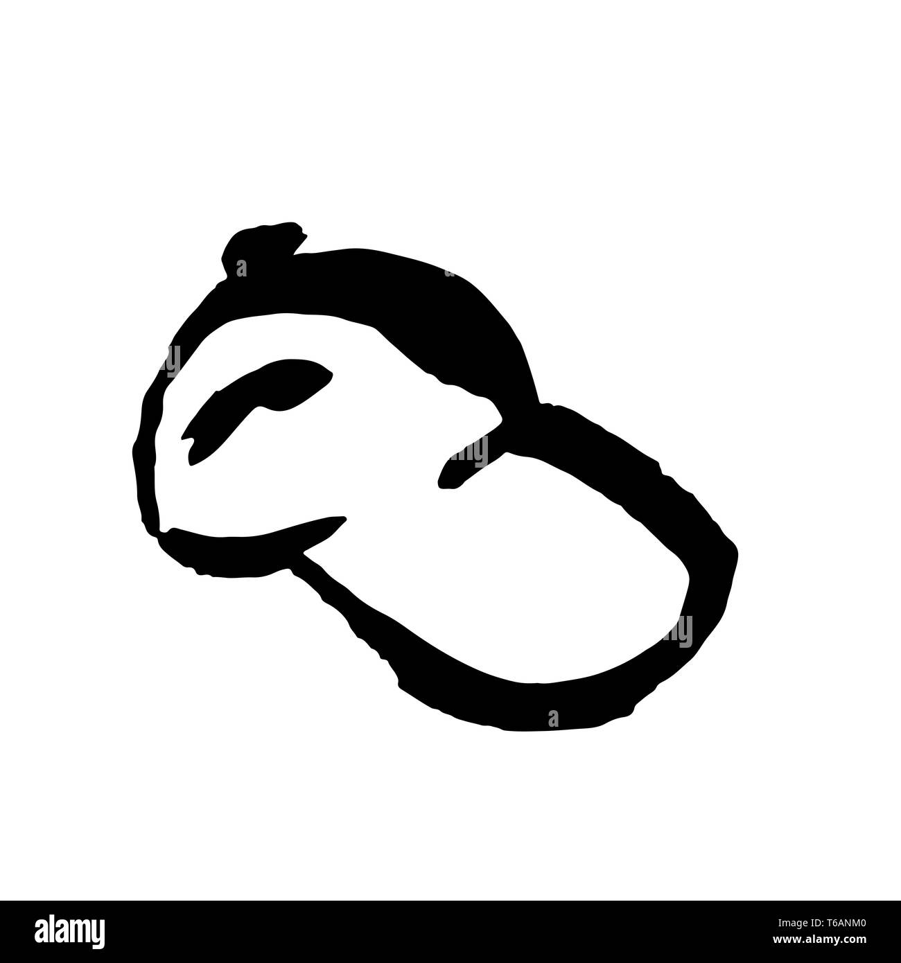 Icona Cap. Pennello asciutto illustrazione vettoriale. Illustrazione Vettoriale